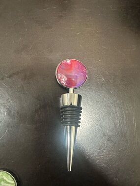 Hand Crafted Purple Marble Wine Bottle Stopper